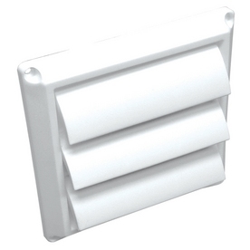 Lambro Industries - Wall Caps - Polypropylene Plastic 5" White Louver Vent - Model 360W - Click Image to Close